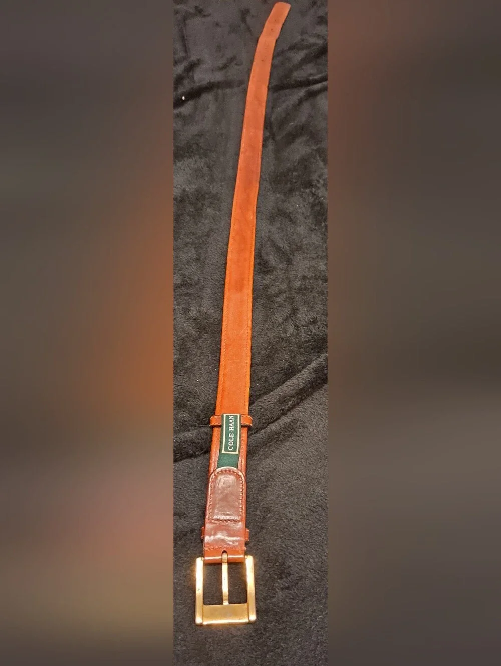 Cole Haaan Woven Leather Men's Bag Strap in Cognac Brown 85/34